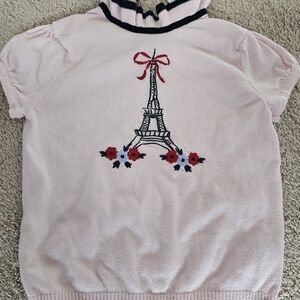 Janie and Jack Light Pink Eiffel Tower Tee
